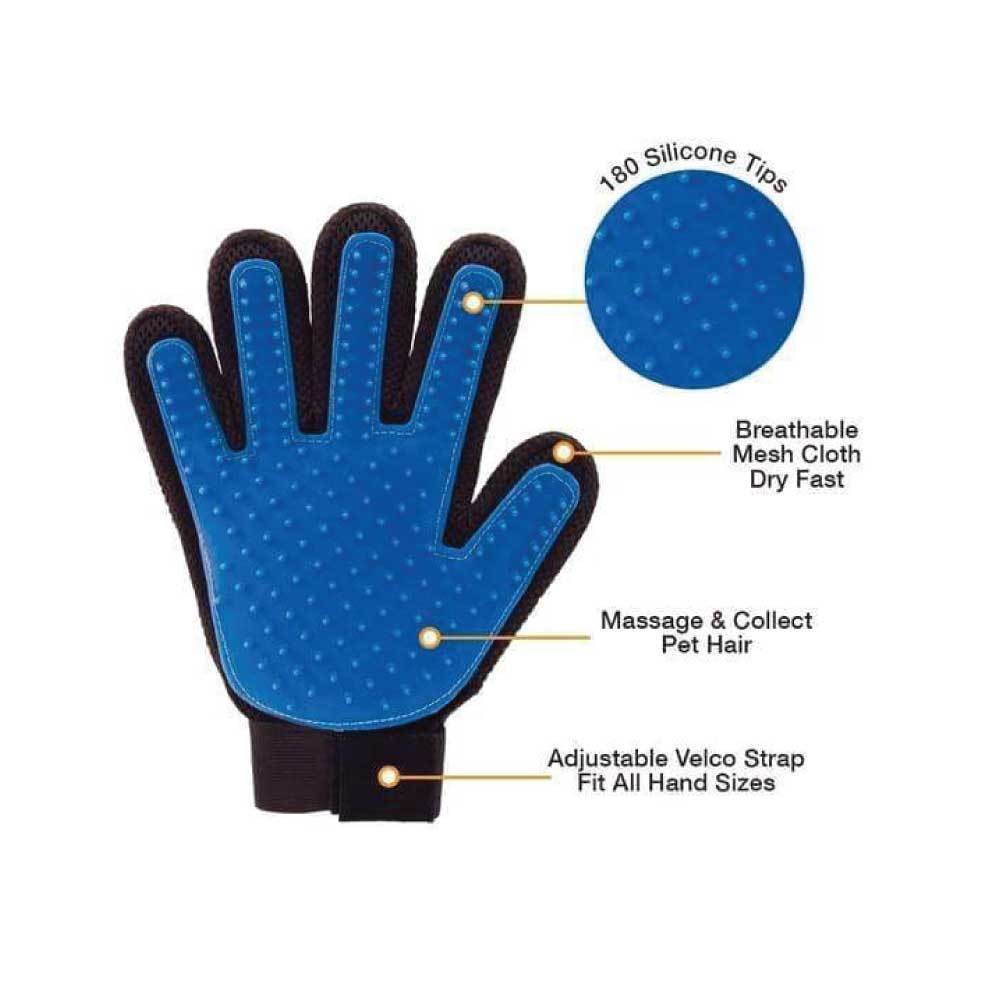 2in1 Pet Deshedding and Massage Glove - Dog or Cat Hair Grooming