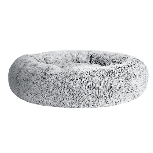 Large 90cm Calming Pet Bed – Soft Plush for Dog & Cat (Charcoal)