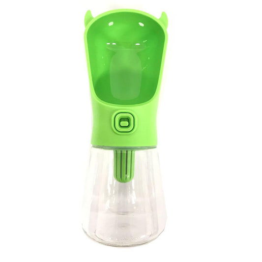 380ml Portable Pet Water Bottle with Filter - Travel Drinking Cup
